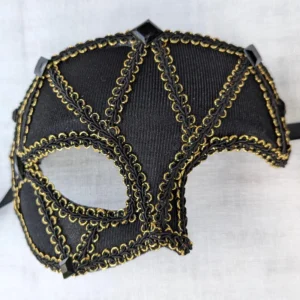 Black & Gold Phantom of the Opera masquerade mask